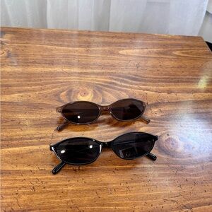 Stylish Black and Brown Sunglasses Set